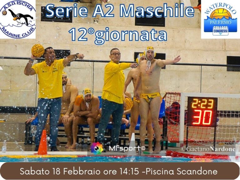 ISCHIA MARINE – WATERPOPO PALERMO: INIZIA CON UNO SPAREGGIO SALVEZZA IL GIRONE DI RITORNO DEI PARTENOPEI