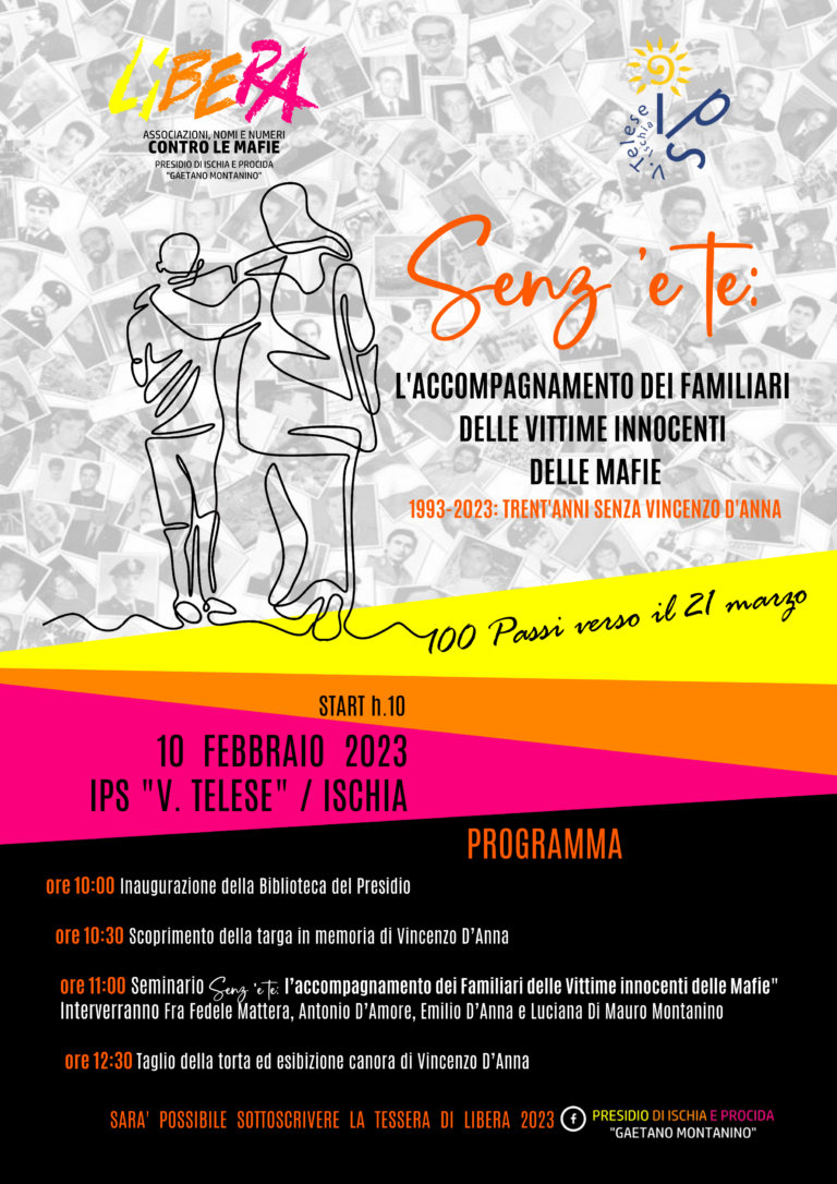 “SENZ ‘E TE”, ALL’ISTITUTO TELESE UNA GIORNATA IN RICORDO DI VINCENZO D’ANNA