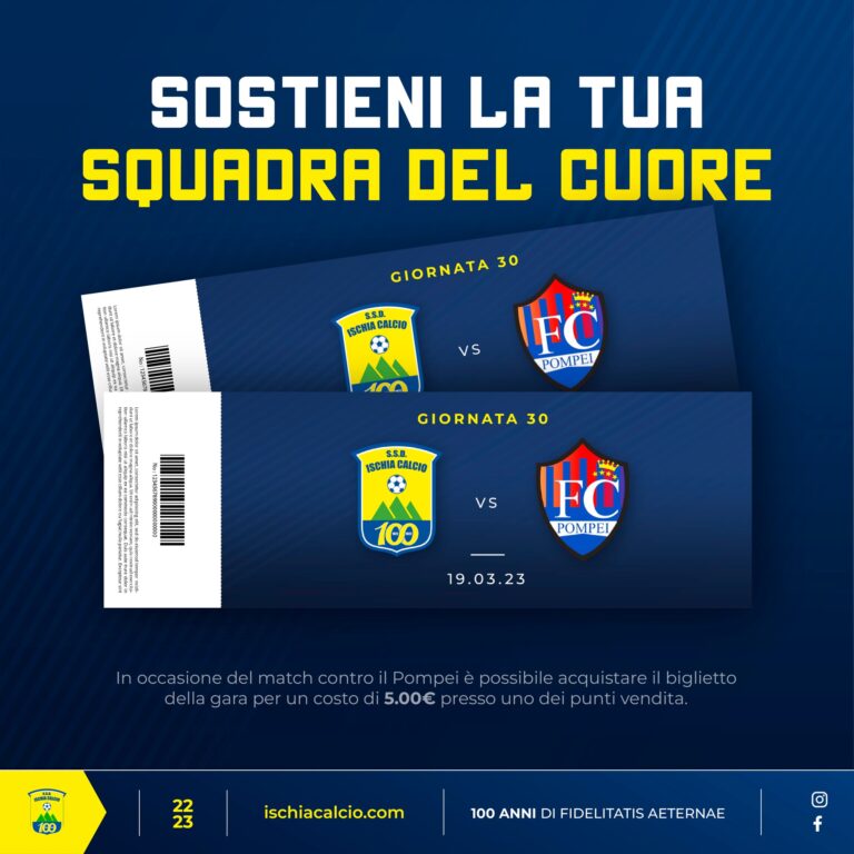 ISCHIA – POMPEI, BIGLIETTI A 5 EURO. TUTTE LE INFO