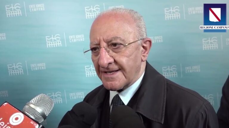 CRISI IDRICA, DE LUCA: “STIAMO LAVORANDO PER RENDERE AUTONOMA LA NOSTRA REGIONE”