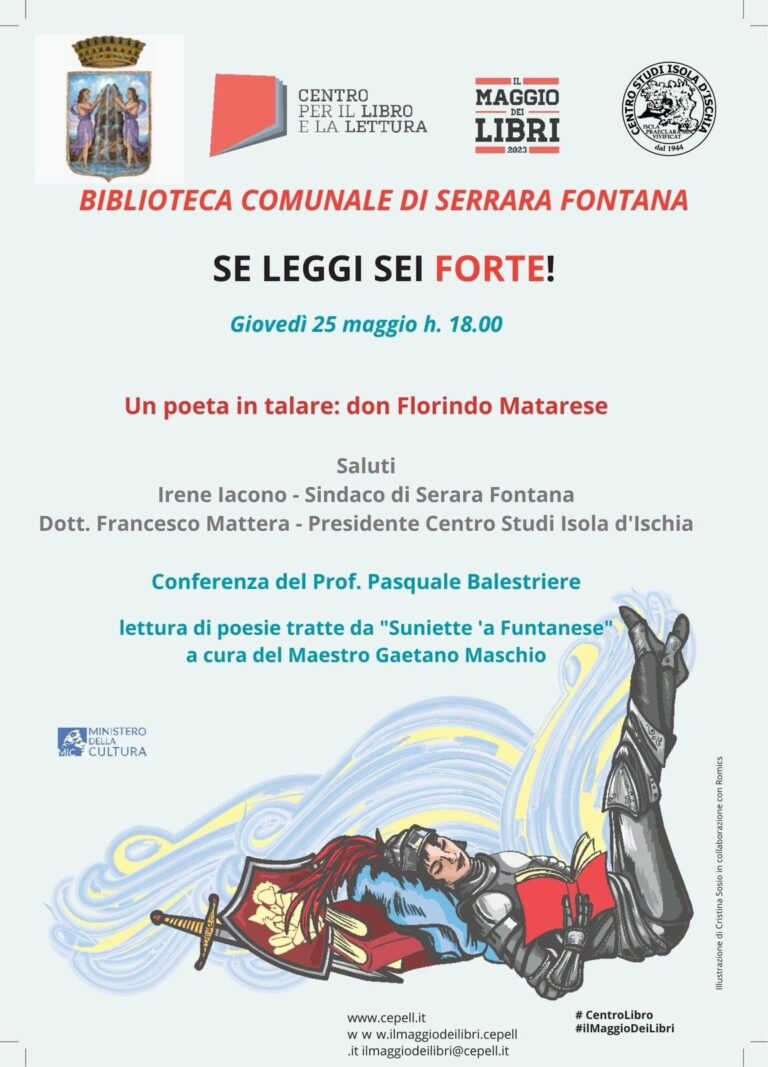 MAGGIO DEI LIBRI ALLA BIBLIOTECA DI SERRARA FONTANA: UN POETA IN TALARE, DON FLORINDO MATARESE 
