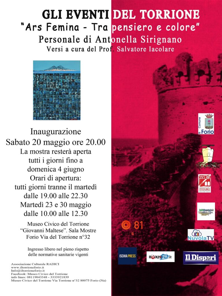 ARS FEMINA TRA PENSIERO E COLORE: AL TORRIONE DI FORIO LA MOSTRA DI ANTONELLA SIRIGNANO