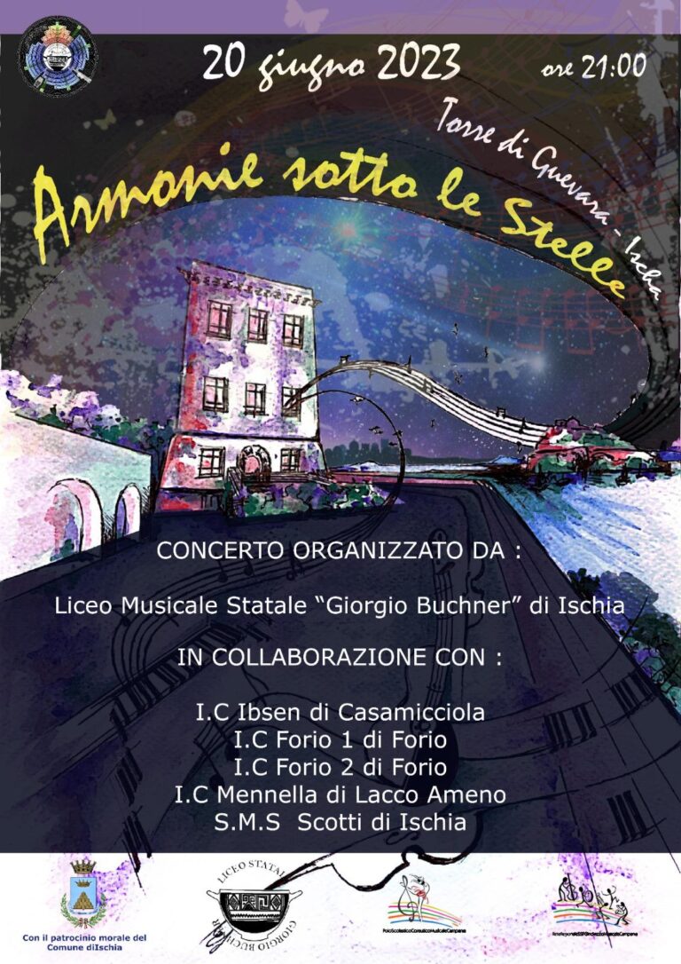 ARMONIE SOTTO LE STELLE: MARTEDÌ  IL CONCERTO DEI MUSICALI D’ISCHIA 