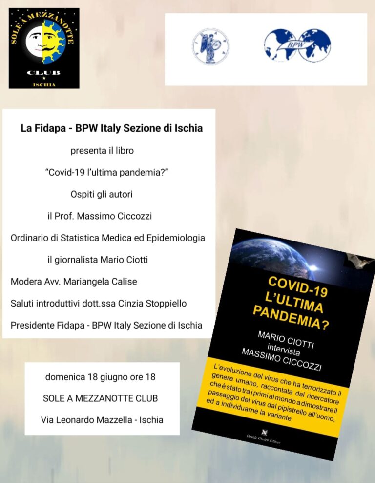 FIDAPA – BPW ITALY SEZ.ISCHIA PRESENTA IL LIBRO “COVID 19 L’ULTIMA PANDEMIA?”