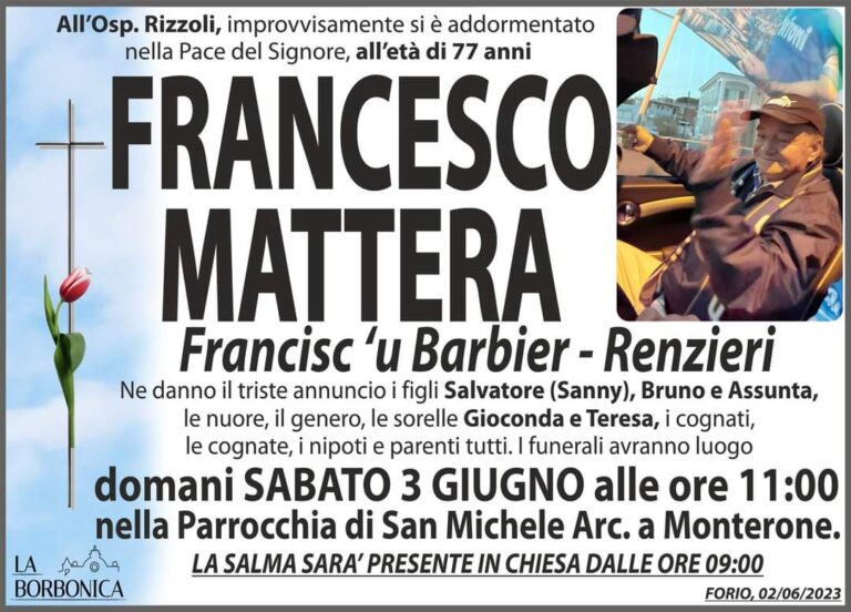 FORIO, CI LASCIA ANCHE FRANCISC U BARBIER