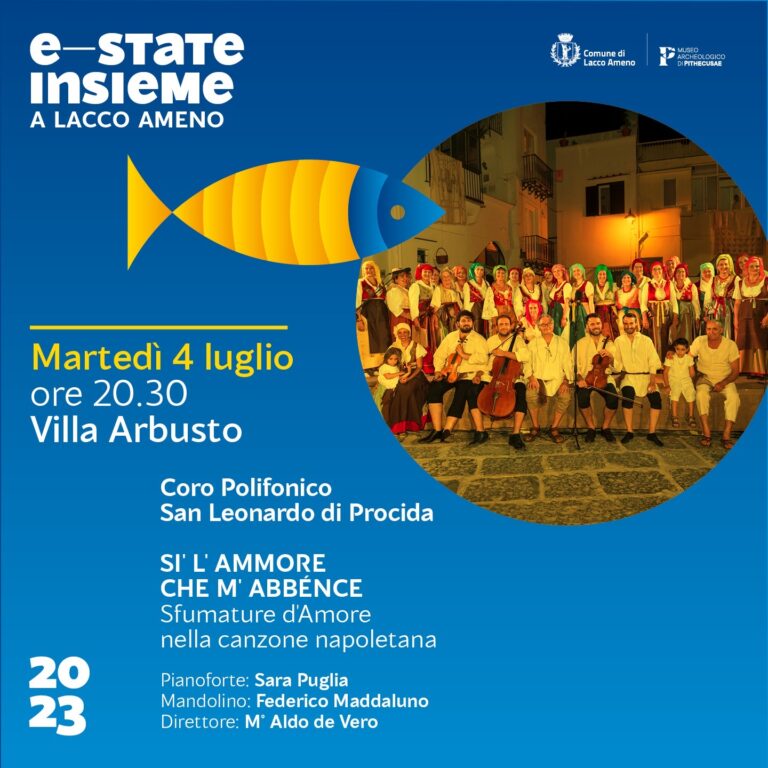 CORO POLIFONICO SAN LEONARDO DI PROCIDAIN CONCERTO PER “E-STATE INSIEME A LACCO AMENO”
