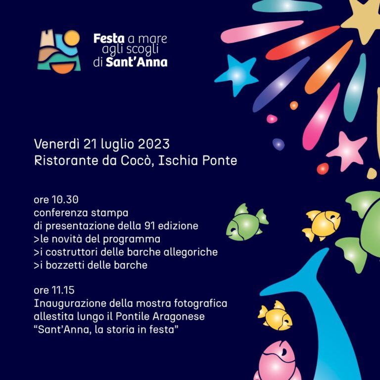 FESTA DI SANT’ANNA: GIÙ I VELI SUL PROGRAMMA, LA DIRETTA DELLA PRESENTAZIONE SU NUVOLA TV