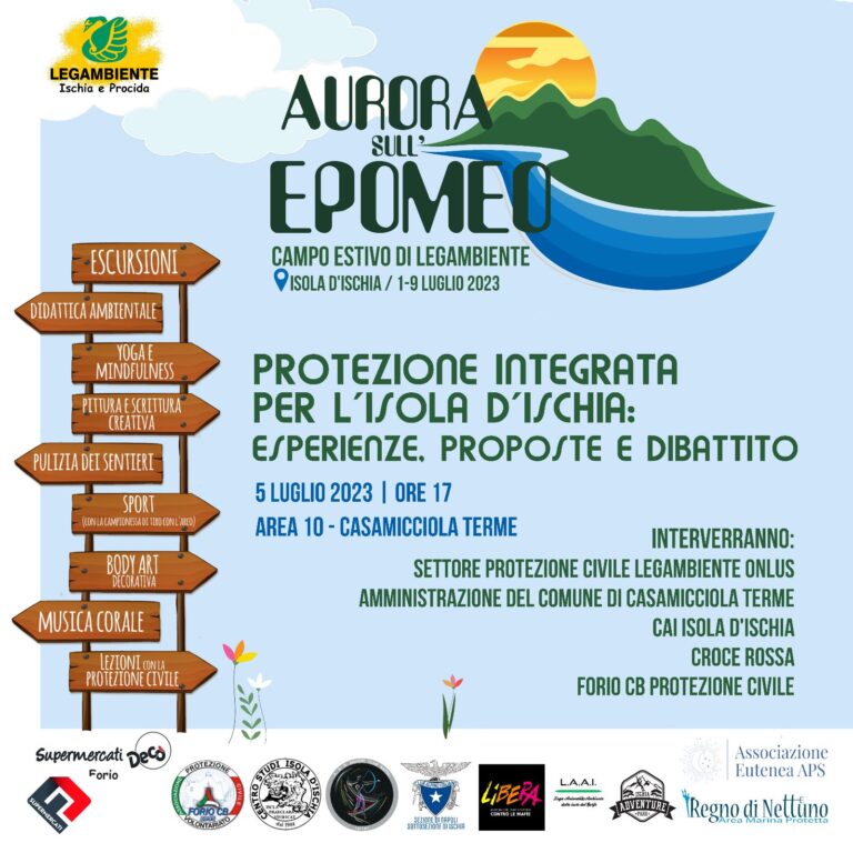PROTEZIONE CIVILE INTEGRATA PER L’ISOLA D’ISCHIA: IL DIBATTITO PROMOSSO DA LEGAMBIENTE 