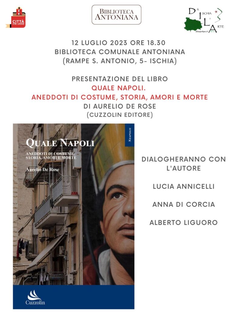 ISCHIA, ALLA BIBLIOTECA ANTONIANA DIALOGO APERTO SU “QUALE NAPOLI” CON AURELIO DE ROSE