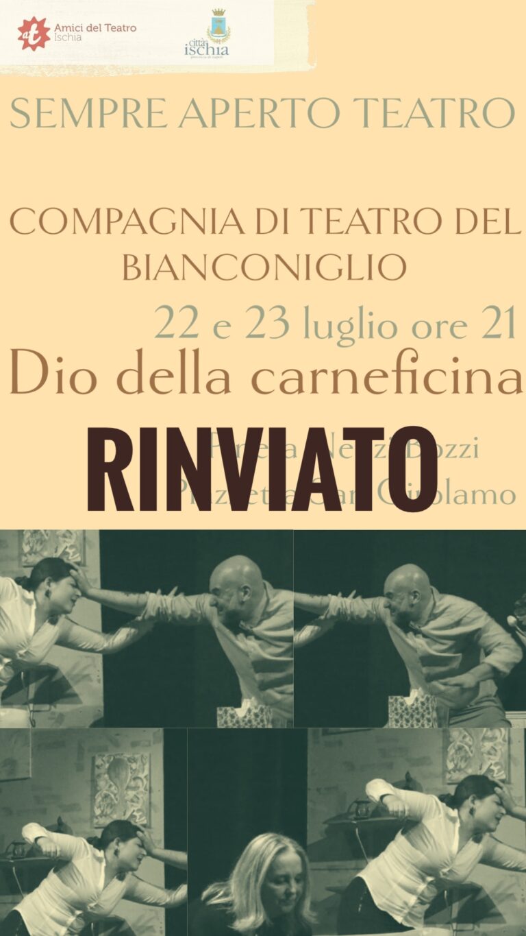 Rinvio del debutto del festival “Sempre aperto teatro”