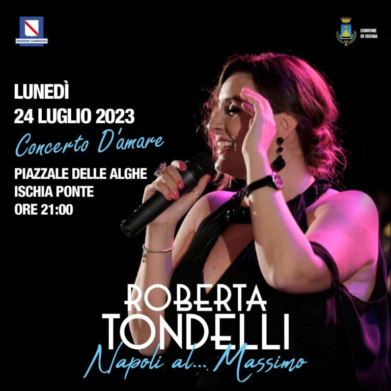 ISCHIA PONTE: LA CANTANTE ROBERTA TONDELLI IN CONCERTO QUESTA SERA CON “NAPOLI AL … MASSIMO” 
