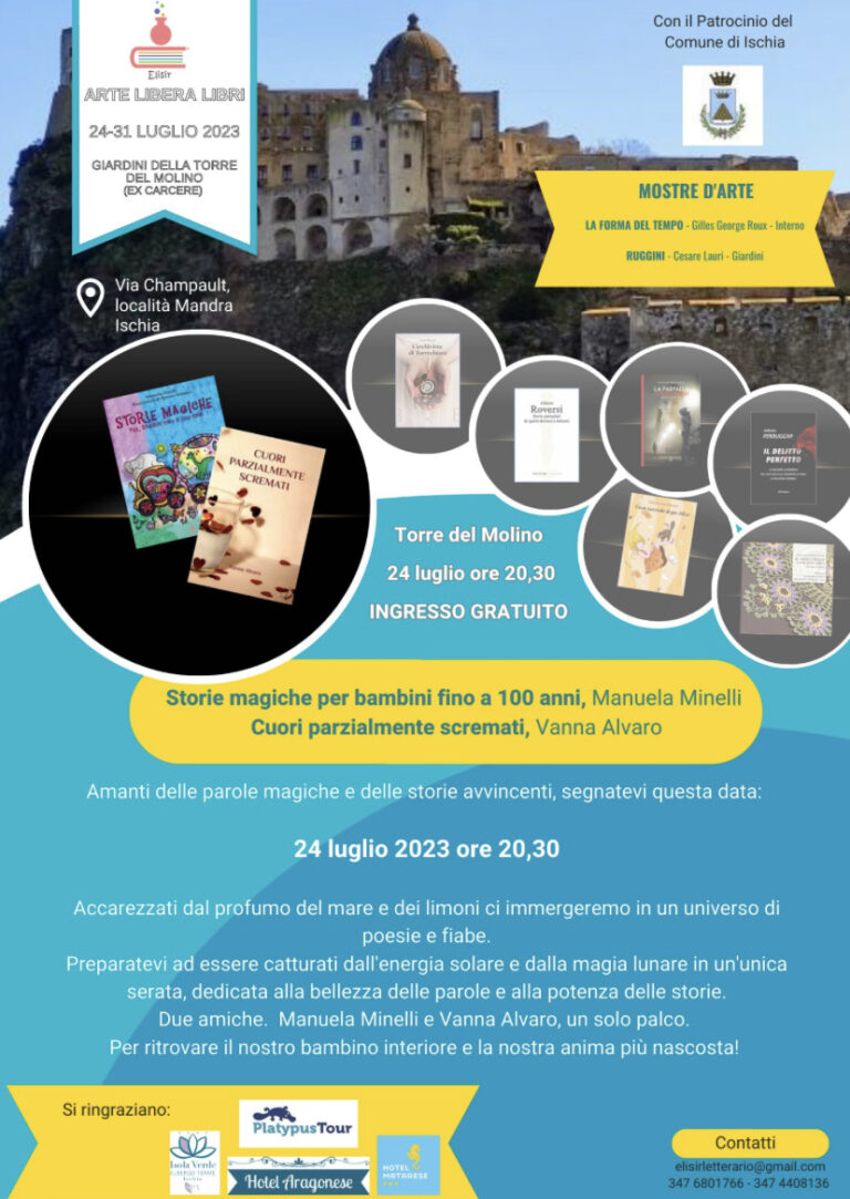 ARTE LIBERA LIBRI: ALLA TORRE DEL MOLINO AL VIA LA KERMESSE DI ARTE E LETTERATURA A CURA DI ELISIR