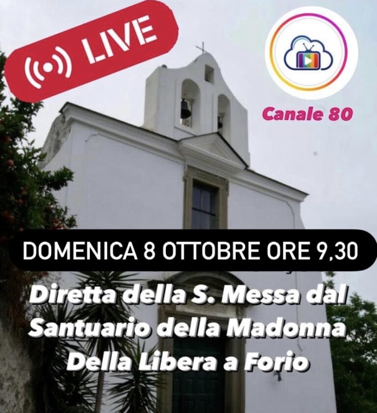 DIRETTA DOMENICA 8 OTTOBRE ORE 9,30  S.MESSA DAL SANTUARIO DELLA MADONNA DELLA LIBERA