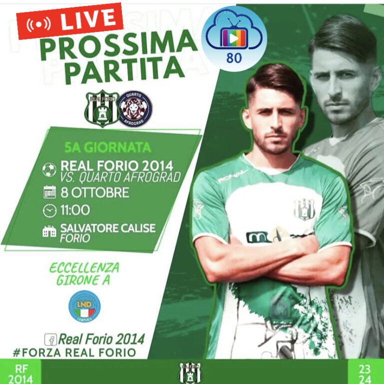 REAL FORIO vs QUARTO AFROGRAD IN DIRETTA AL CANALE 80 ORE 11 