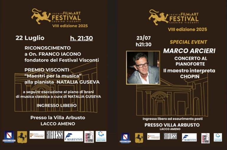 Ischia Film&Art Festival Luchino Visconti celebra la “bellezza” della musica classica a Villa Arbusto