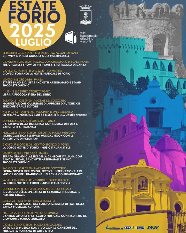 Forio: presentato il programma degli eventi estivi per luglio 2025