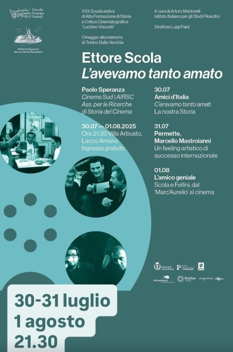 LACCO AMENO: AL VIA DOMANI L’OMAGGIO A ETTORE SCOLA
