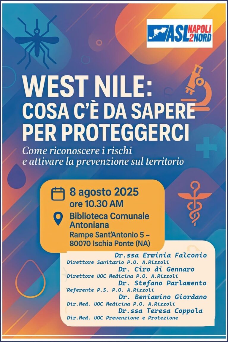 West Nile: incontro informativo a Ischia per conoscere i rischi e attivare la prevenzione