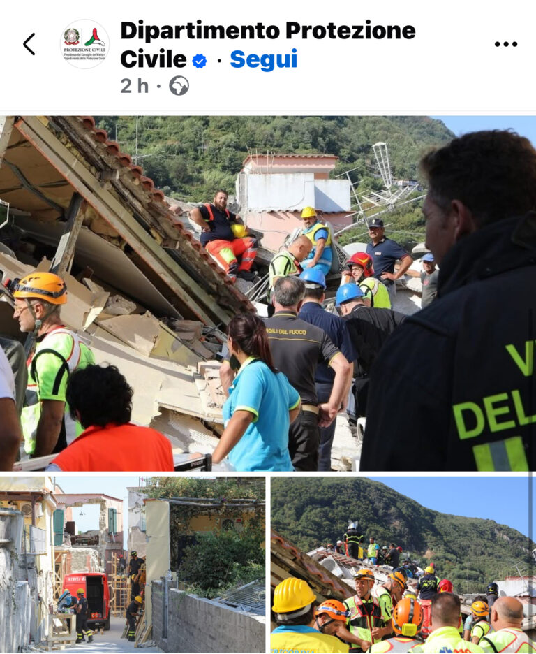 Il Dipartimento di Protezione Civile ricorda il sisma di Ischia: otto anni dopo, la memoria resta viva