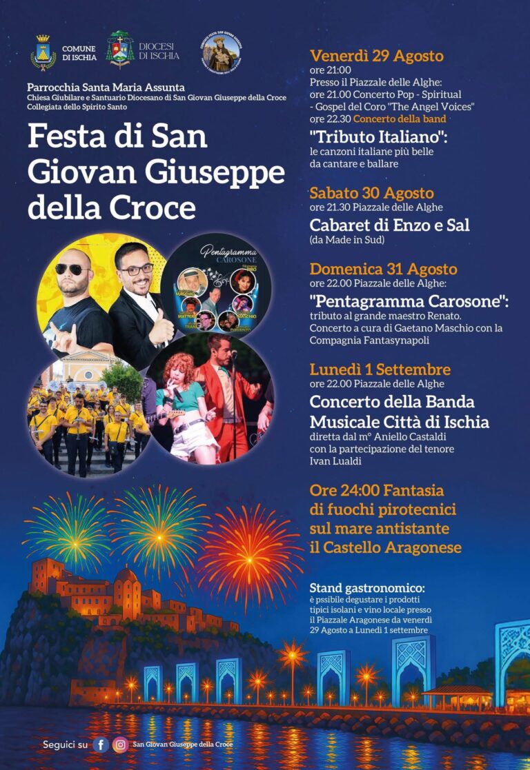 Ischia – Programma della Festa di San Giovan Giuseppe della Croce