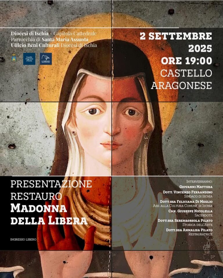 Ischia, Presentazione Lavoro di Restauro della Madonna della Libera al Castello Aragonese