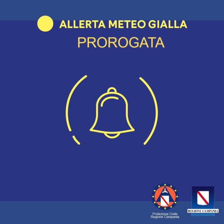 PROROGA ALLERTA METEO GIALLA PER TEMPORALI FINO ALLE 20.00 DEL 30 AGOSTO