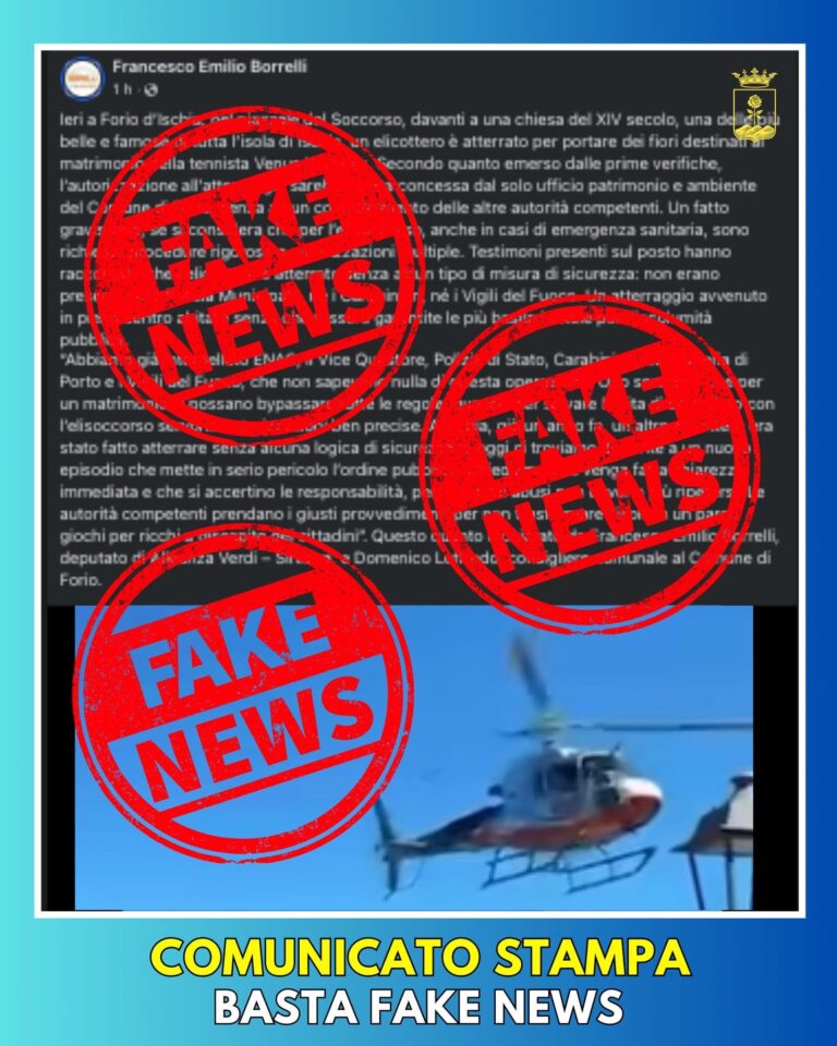 Verità, rispetto e dignità: il sindaco Verde contro le fake news su Forio