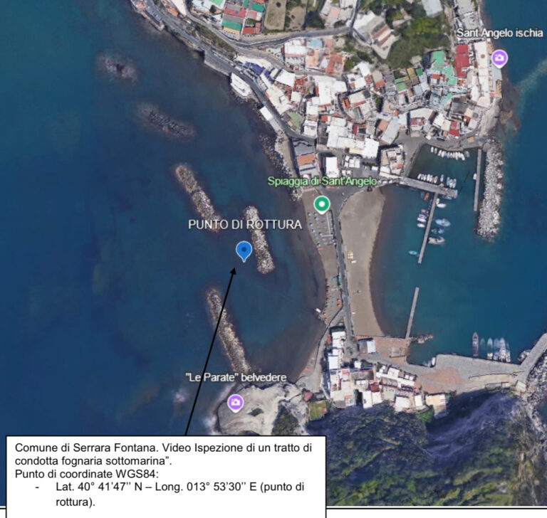 Serrara Fontana, via alla video-ispezione della condotta fognaria sottomarina: ordinanza della Capitaneria di Porto