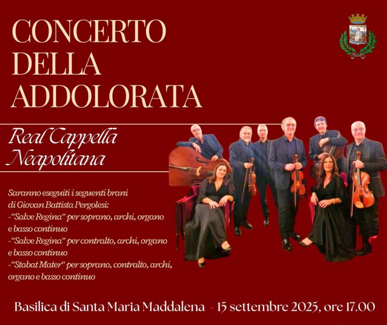 CASAMICCIOLA, “CONCERTO DELLA ADDOLORATA” ALLA BASILICA DI SANTA MARIA MADDALENA 