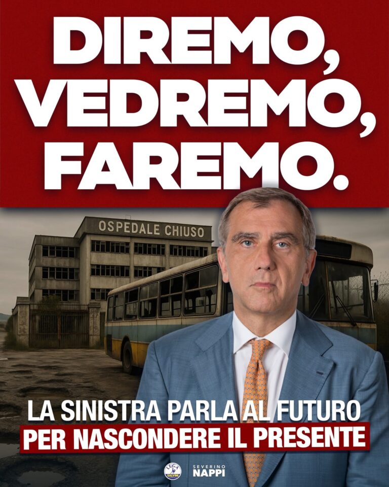 Regionali, Nappi (Lega): la sinistra declina i verbi al futuro per nascondere il presente