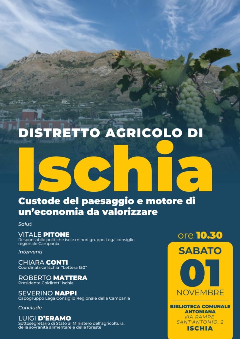 Distretto Agricolo Ischia: l’evento per valorizzare paesaggio ed economia locale