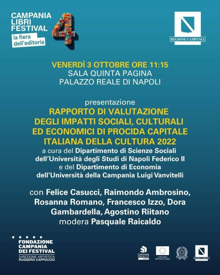 Procida 2022: a Napoli il primo studio universitario sugli impatti della Capitale della Cultura