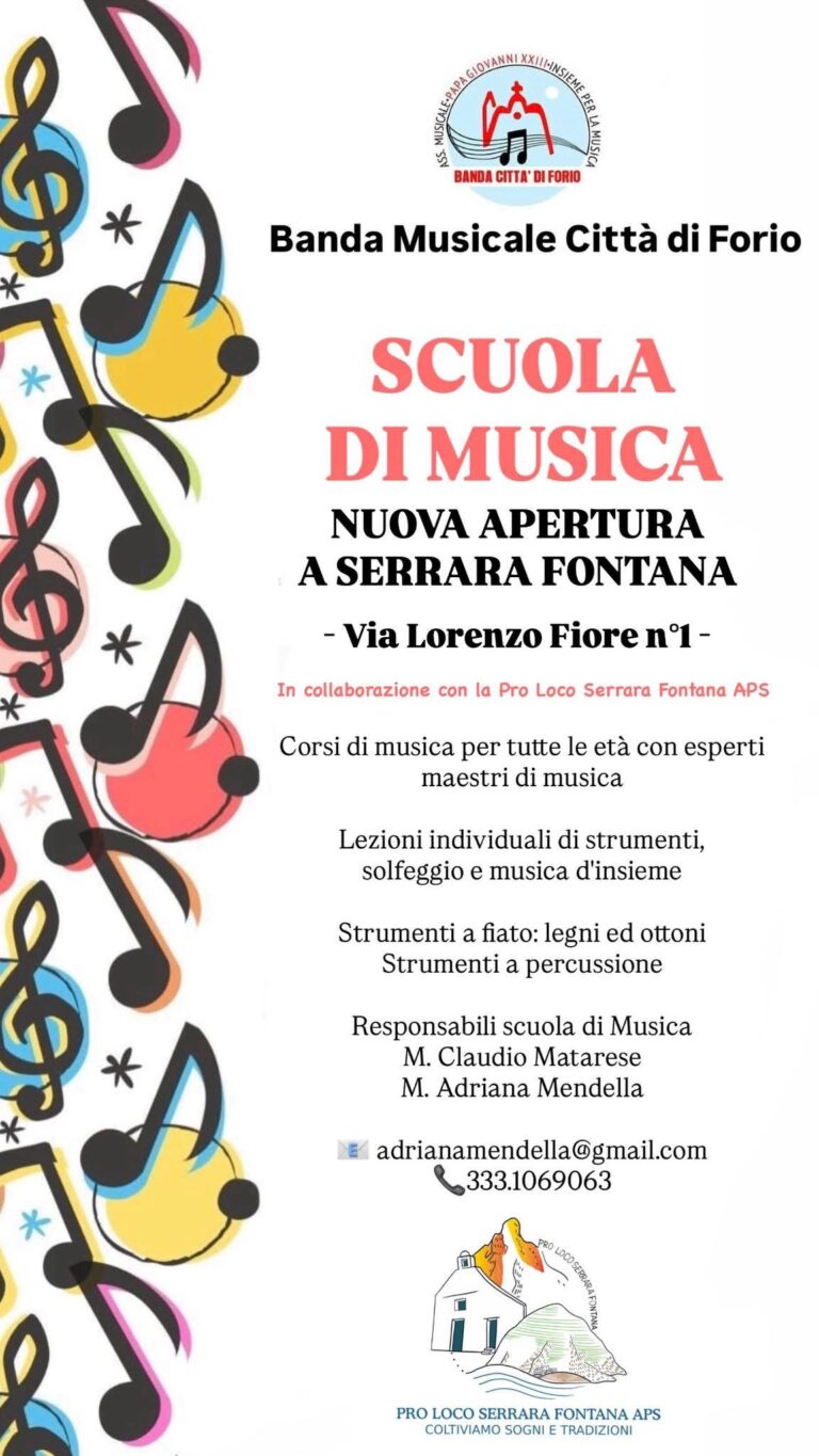 Nasce a Serrara Fontana la Scuola di Musica della Banda “Città di Forio”