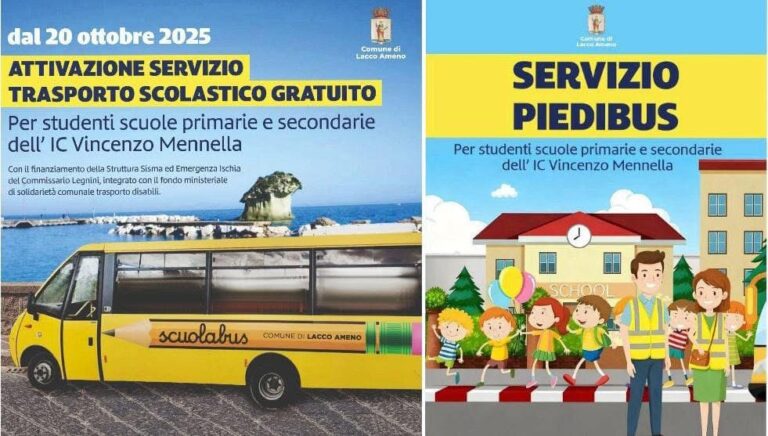 Lacco Ameno, servizi scolastici potenziati: Pascale ringrazia famiglie e volontari del Servizio Civile