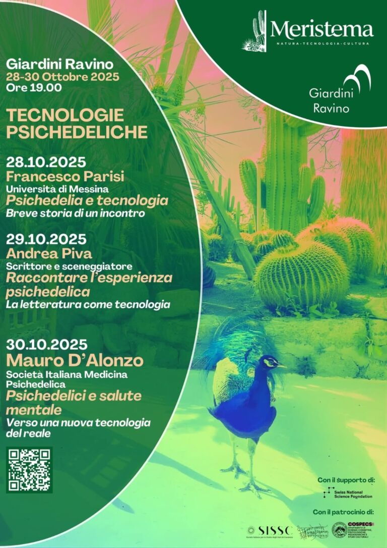 Meristema 2025: Tecnologie Psichedeliche tra Natura, Cultura e Cura. Viaggio interdisciplinare ai Giardini Ravino