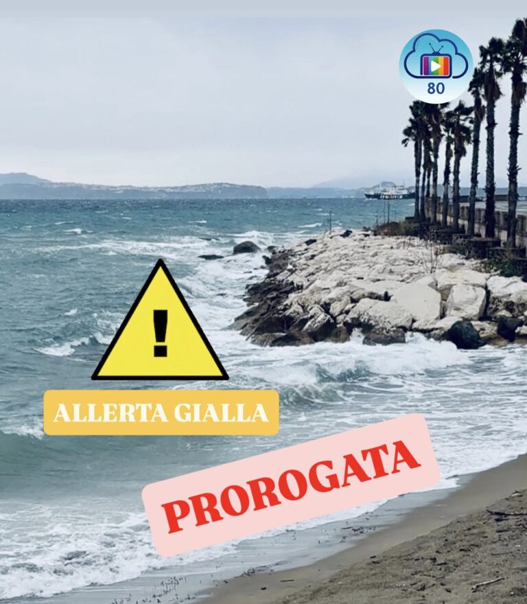 PROROGATA ALLERTA METEO GIALLA  IN CAMPANIA PER TEMPORALI FINO ALLE 14 DI DOMANI
