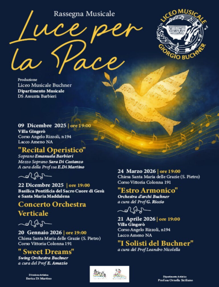 Il Liceo Musicale Giorgio Buchner Presenta La Rassegna Musicale Luce per la Pace Prima edizione