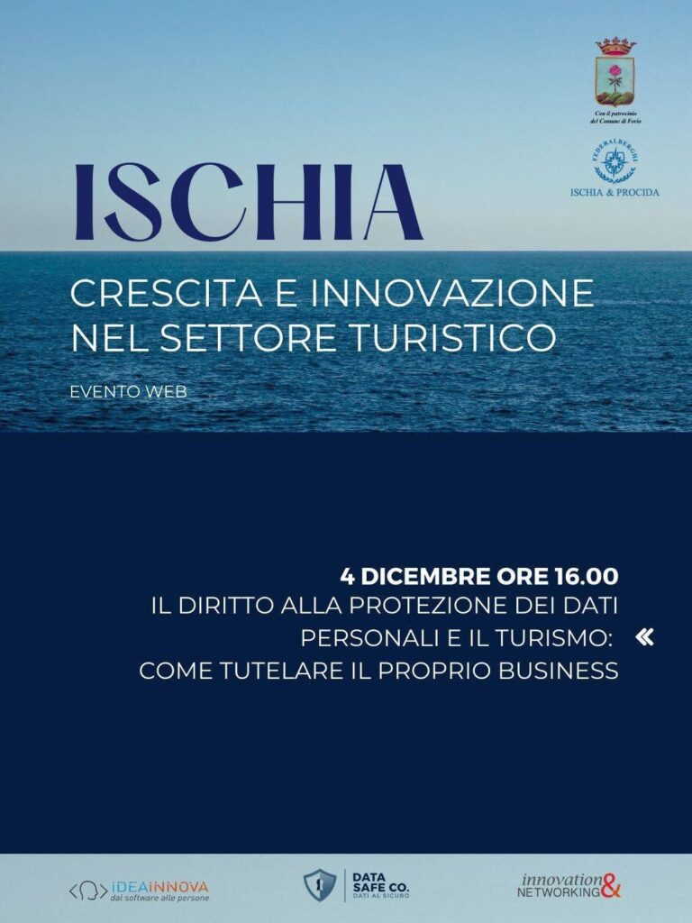 Webinar sulla protezione dei dati personali nel turismo: appuntamento il 4 dicembre