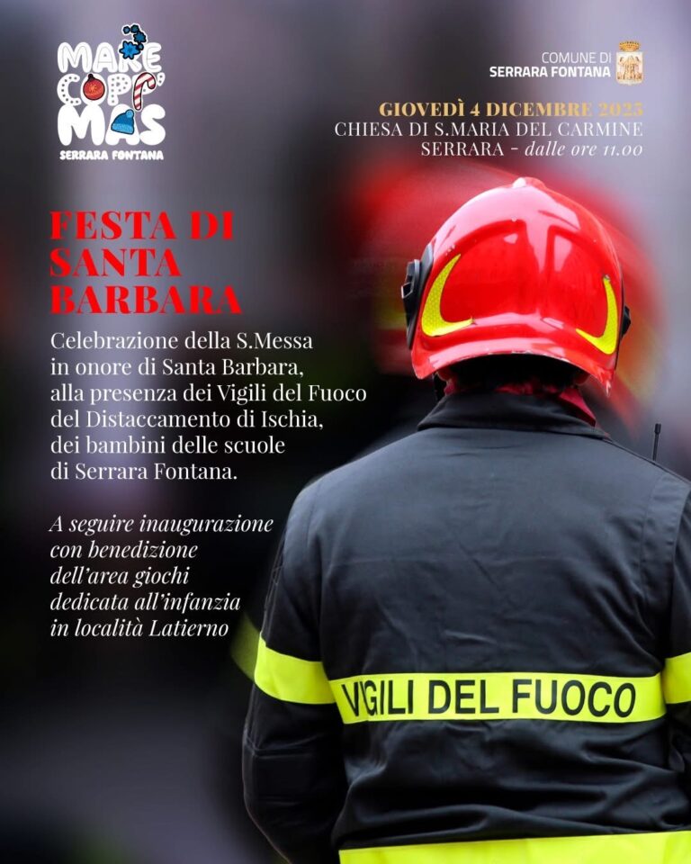 Serrara Fontana celebra Santa Barbara, patrona dei Vigili del Fuoco