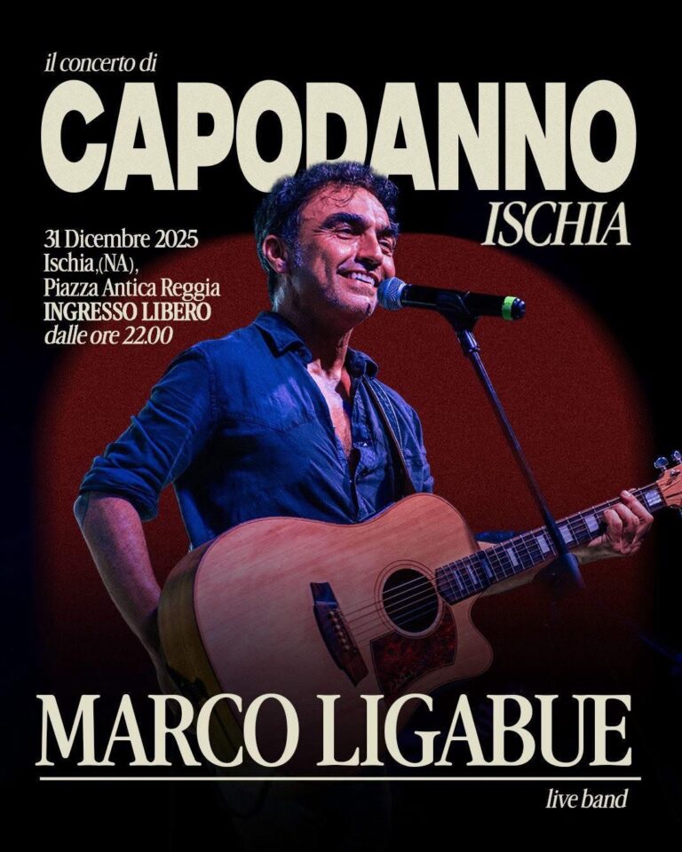 Marco Ligabue protagonista del Capodanno a Ischia: musica, energia e un abbraccio tra 2025 e 2026