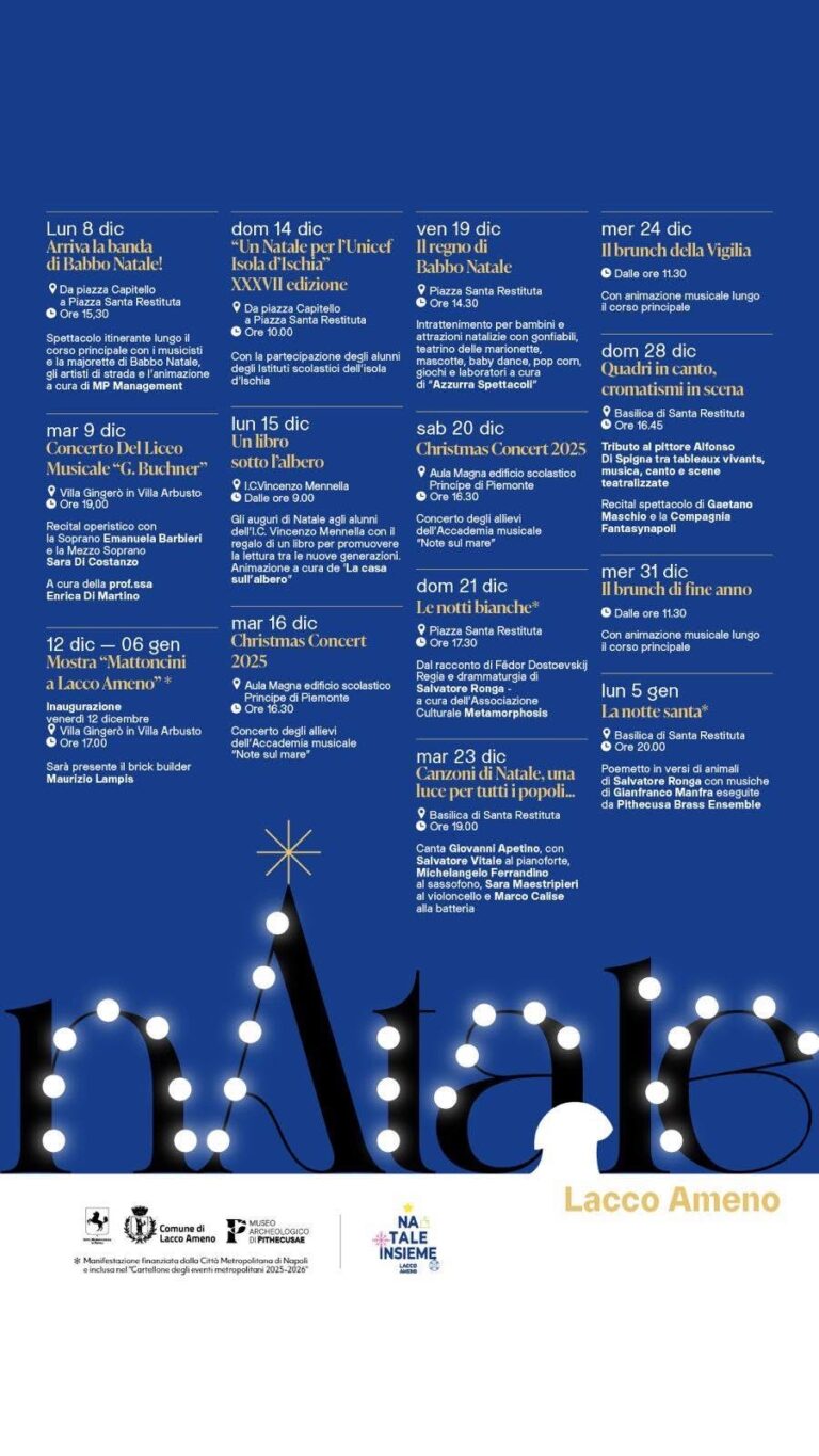 Natale Insieme a Lacco Ameno: arte, musica e tradizione per le feste 2025