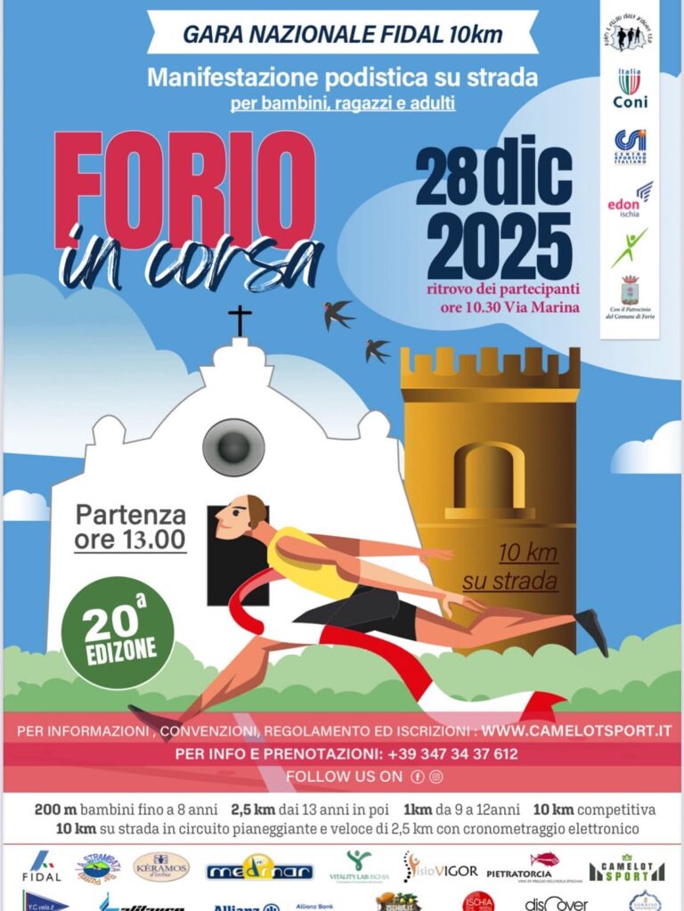 Forio in corsa, lunedì 22 dicembre la presentazione della ventesima edizione