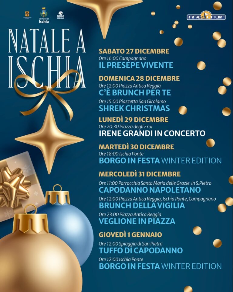 Natale a Ischia: il brunch con Maurizio Filisdeo in attesa del concerto di Irene Grandi e del Capodanno in piazza