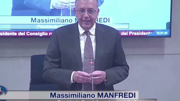 CONSIGLIO REGIONALE, MANFREDI NUOVO PRESIDENTE