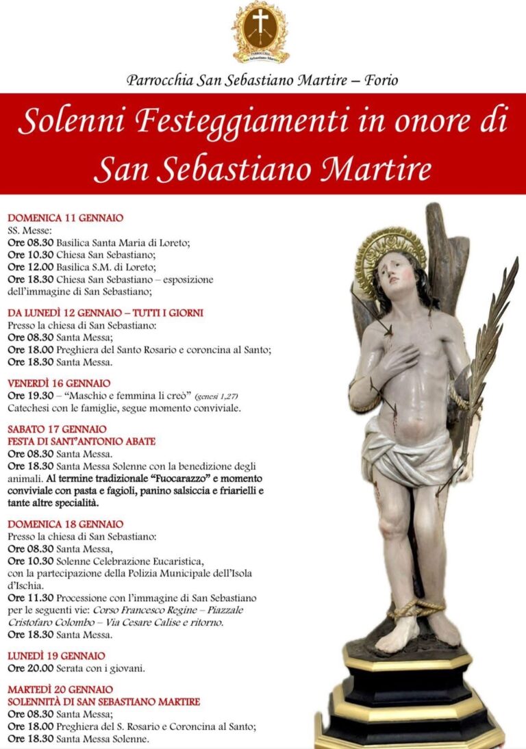Forio celebra San Sebastiano Martire: fede, tradizione e comunità nei solenni festeggiamenti