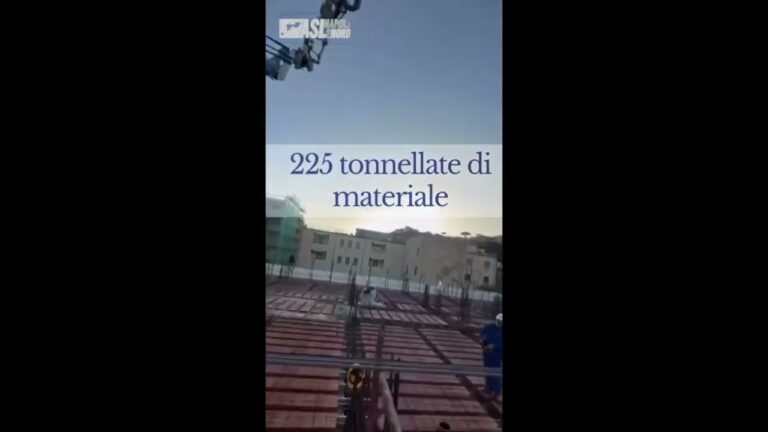 RIZZOLI, 1.000 METRI DI SOLAIO CON LO SBARCO DI 20 BETONIERE