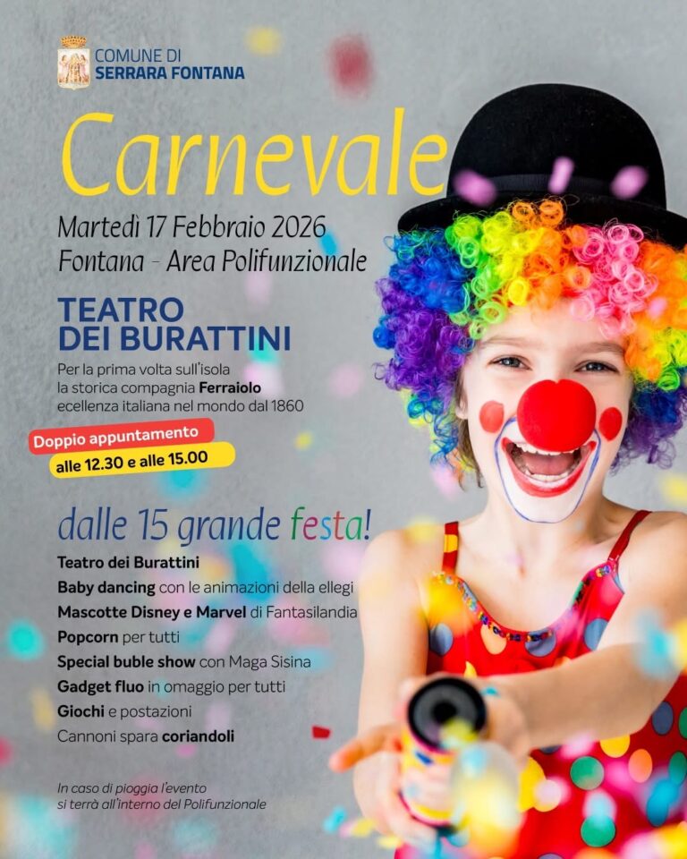 GRANDE FESTA DI CARNEVALE A SERRARA FONTANA!