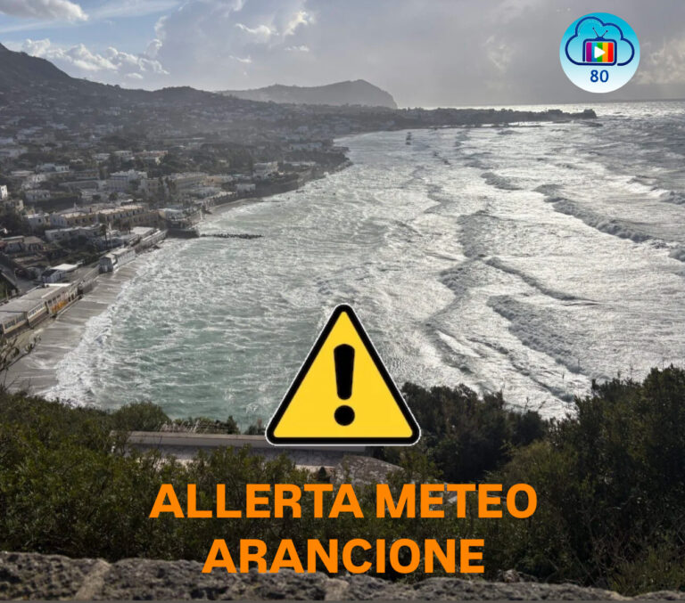 CAMPANIA, ALLERTA METEO ARANCIONE PER TEMPORALI. VENTO FORTE CON POSSIBILI RAFFICHE