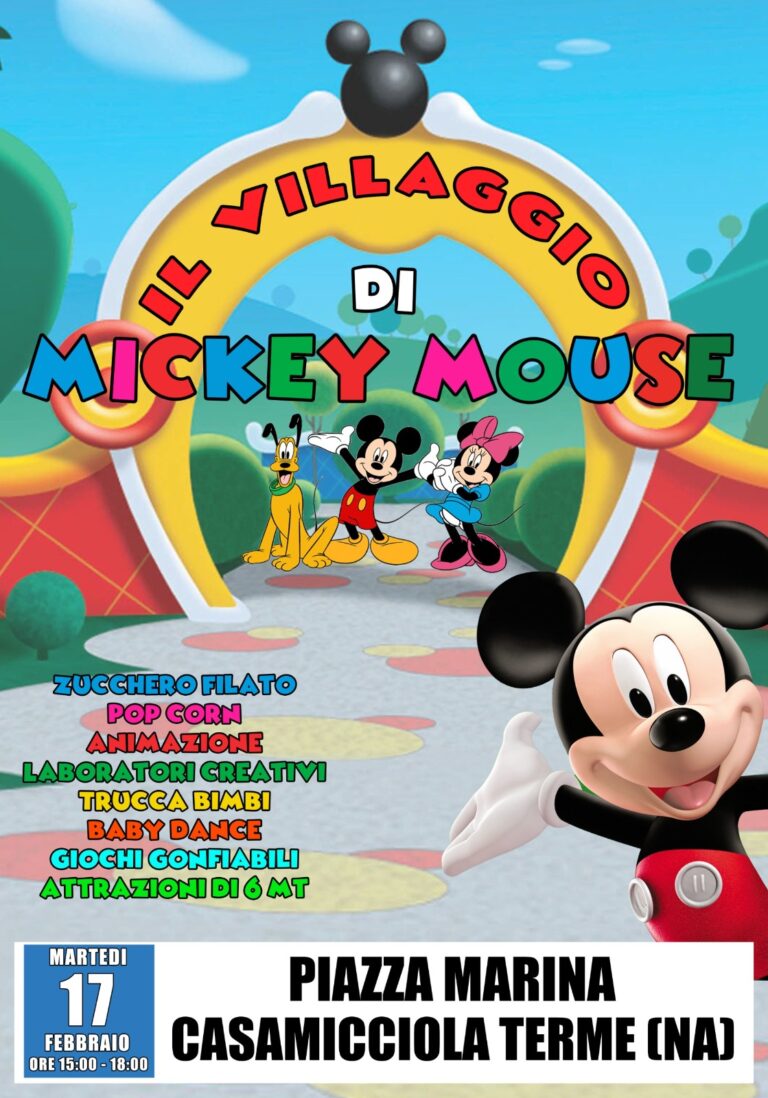 CARNEVALE A CASAMICCIOLA, ARRIVA IL VILLAGGIO DI MICKEY MOUSE”