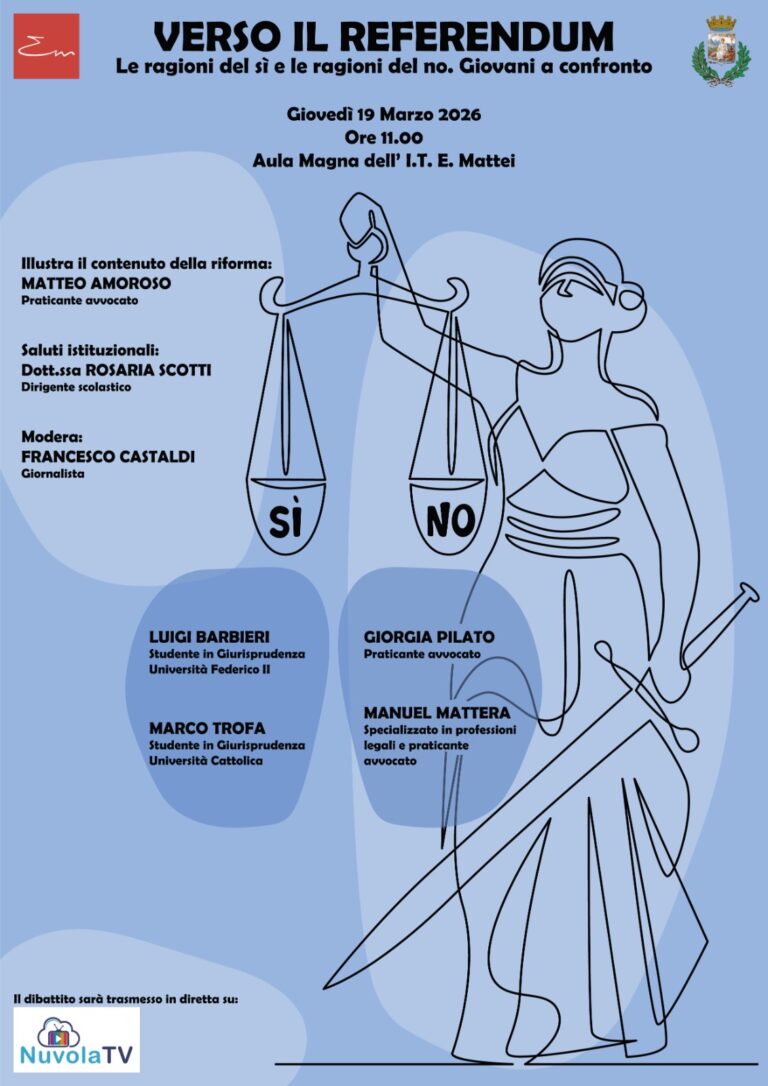 Verso il Referendum: giovani a confronto al Mattei di Casamicciola sulle ragioni del Sì e del No